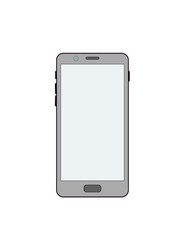 mobile phone  on white background in layers