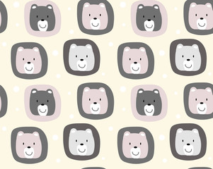cute bear pattern background