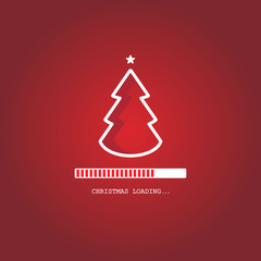 Christmas loading. Christmas tree loading bar background. vector