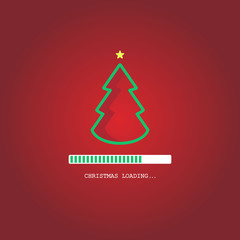 Christmas loading. Christmas tree loading bar background. vector