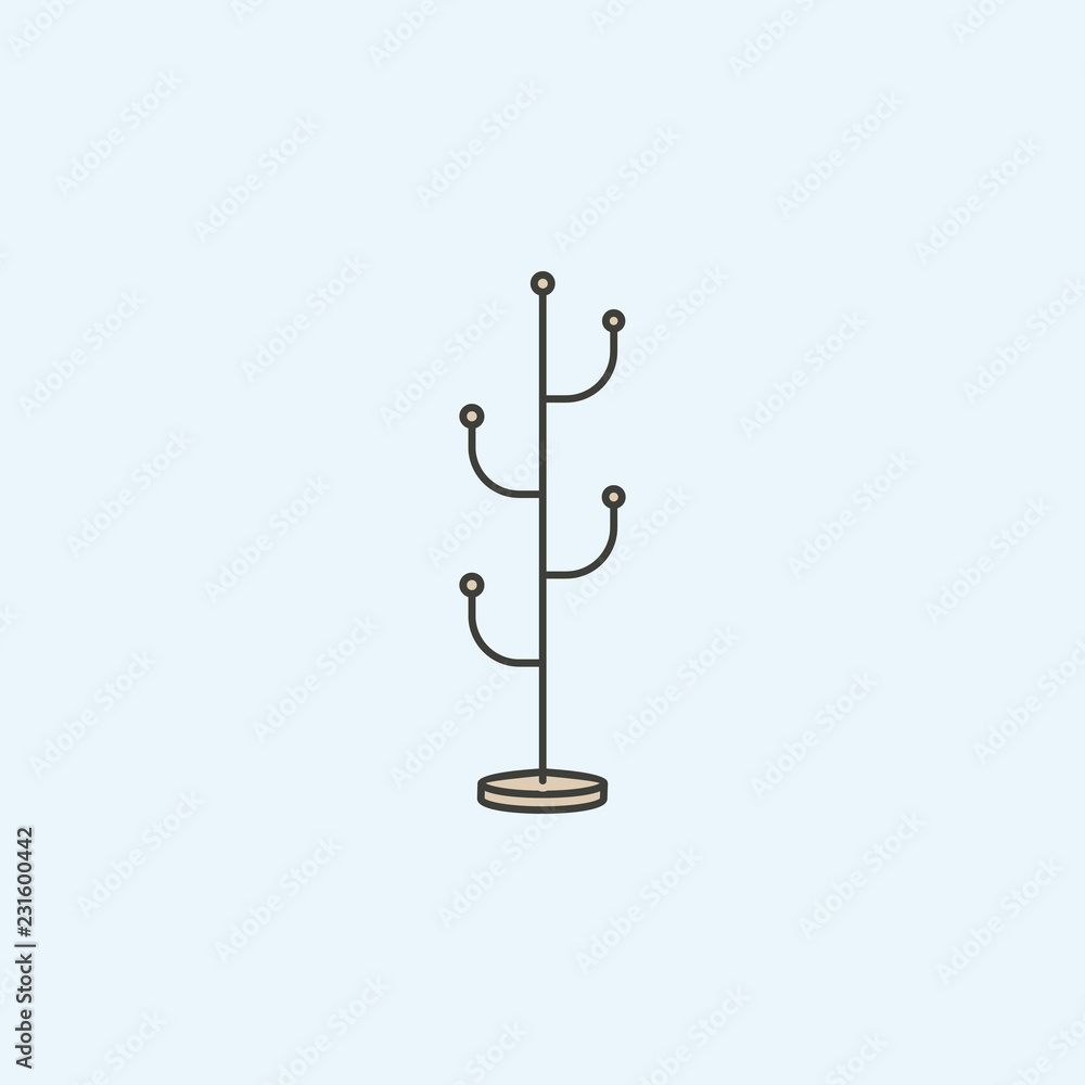 Poster coat stand icon. element of house hold icon for mobile concept and web apps. colored coat stand icon