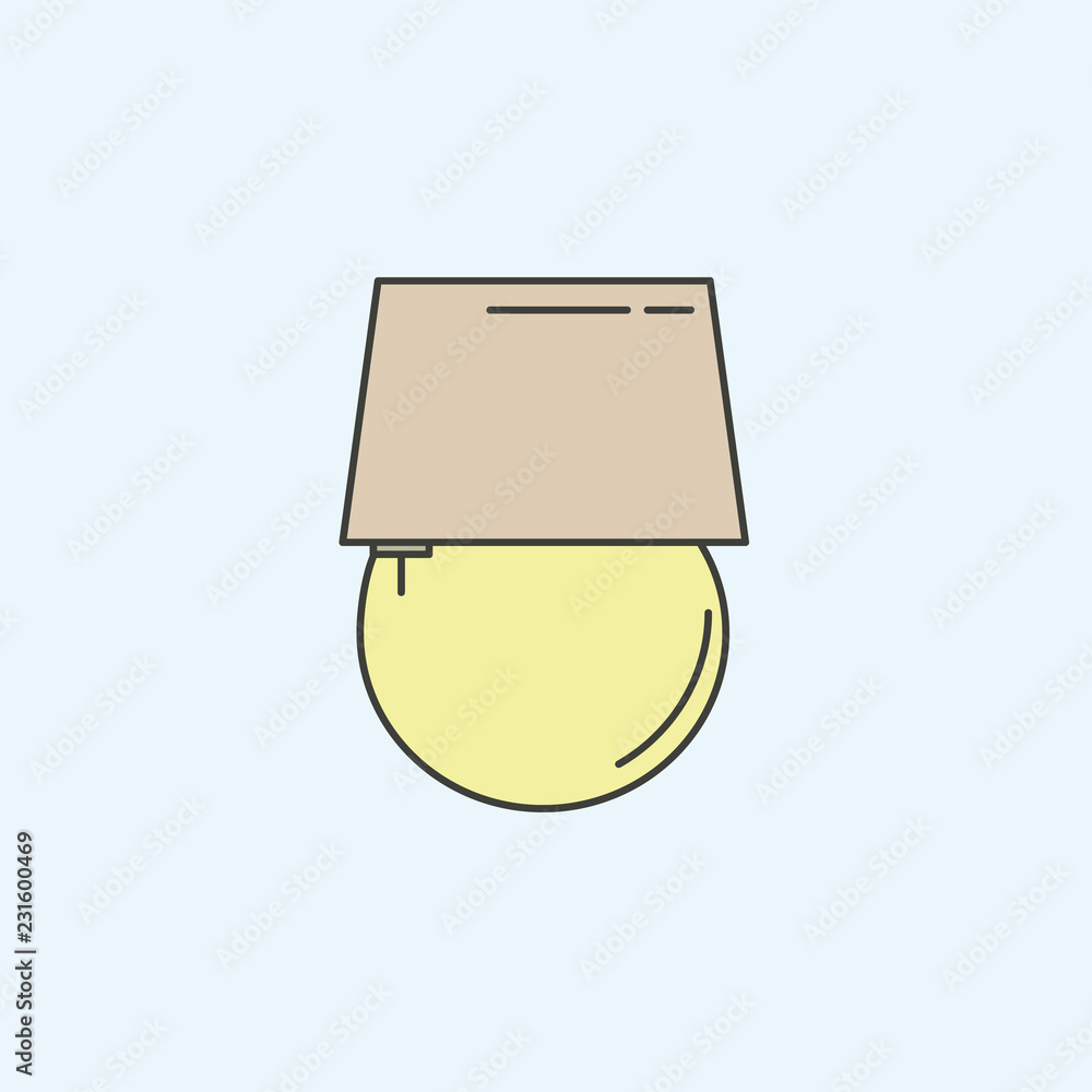 Aufkleber round chandelier icon. element of house hold icon for mobile concept and web apps. colored round cha