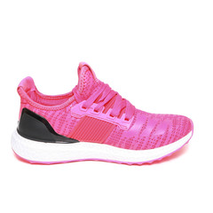 Women's Pink Sport running sneakers shoes isolated on white background colorful