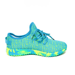 Women's cool green Sport running sneakers shoes isolated on white background colorful