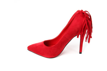 Women's coctail Stiletto shoes isolated on white background