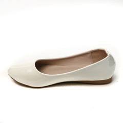 Women's demi-season shoes leather on white background