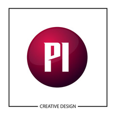 Initial Letter PI Logo Template Design Vector Illustration