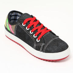 Women's demi-season shoes leather on white background