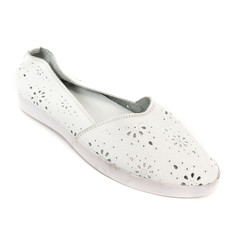 Women's demi-season shoes leather on white background