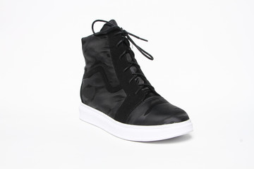 Women's demi-season shoes leather on white background