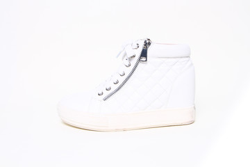 Women's demi-season shoes leather on white background