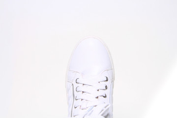 Women's demi-season shoes leather on white background
