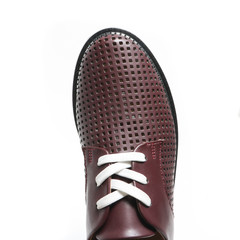 Women's demi-season shoes leather on white background