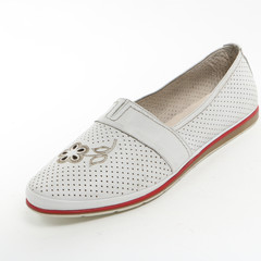 Women's demi-season shoes leather on white background