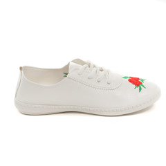 Women's demi-season shoes leather on white background