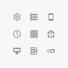 Technology computer set icon media design