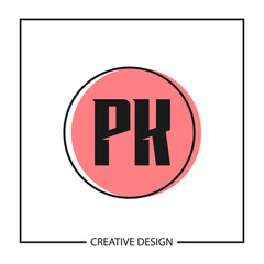 Initial Letter PK Logo Template Design Vector Illustration