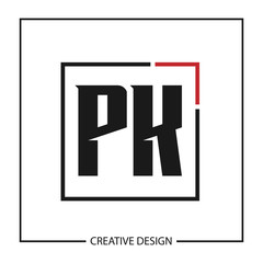 Initial Letter PK Logo Template Design Vector Illustration
