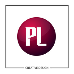 Initial Letter PL Logo Template Design Vector Illustration