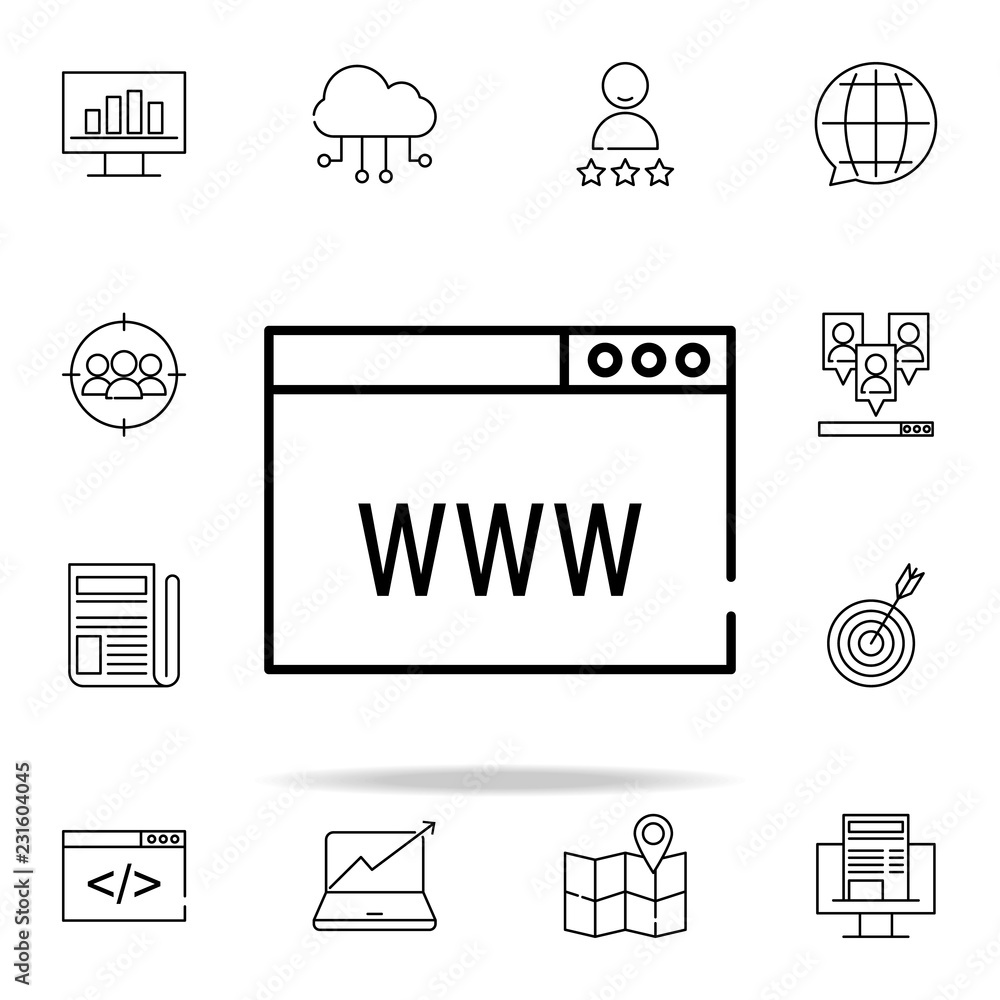 Poster web browser icon. seo and online marketing icons universal set for web and mobile