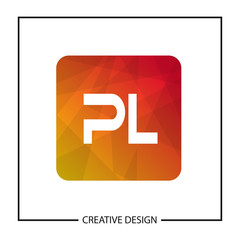 Initial Letter PL Logo Template Design Vector Illustration
