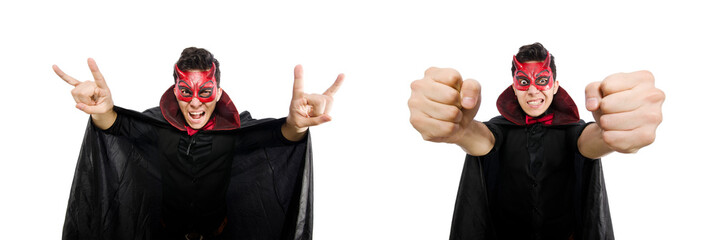 Funny devil isolated on the white background