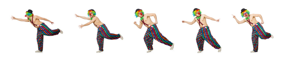 Funny clown isolated on the white background