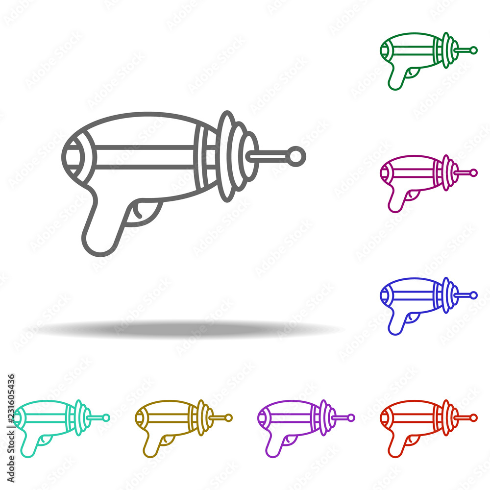 Poster blaster icon. elements of cartooning space in multi color style icons. simple icon for websites, web