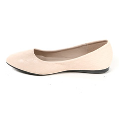 Women's flats shoes leather isolated on white background