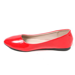 Women's flats shoes leather isolated on white background