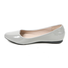 Women's flats shoes leather isolated on white background