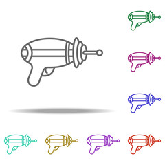 blaster icon. Elements of Cartooning space in multi color style icons. Simple icon for websites, web design, mobile app, info graphics