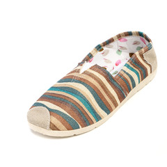 Women's flats shoes leather isolated on white background