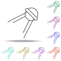 satellite icon. Elements of Cartooning space in multi color style icons. Simple icon for websites, web design, mobile app, info graphics