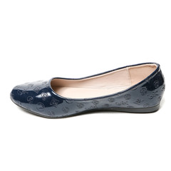 Women's flats shoes leather isolated on white background