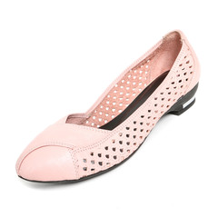 Women's flats shoes leather isolated on white background