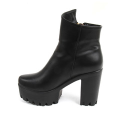 Women's leather demi-season shoes isolated on white background