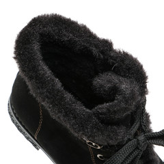 Women's leather demi-season shoes isolated on white background