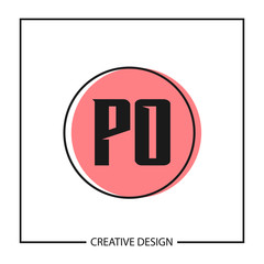 Initial Letter PO Logo Template Design Vector Illustration