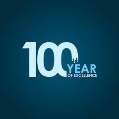 100 Year of Excellence Vector Template Design Illustration