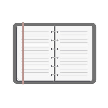 Notebook flat icon vector illustration.