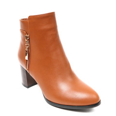 Women's leather platform shoes isolated on white background