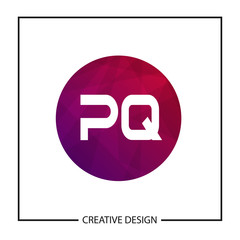 Initial Letter PQ Logo Template Design Vector Illustration