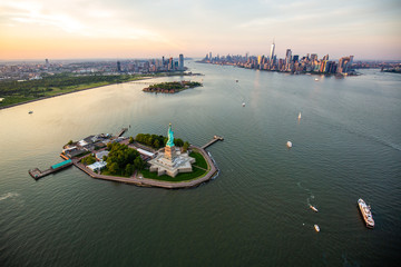 New York Statue of Liberty from aerial view © PhotoSpirit