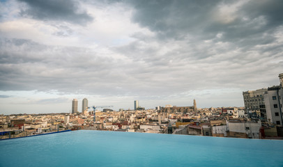 Obraz premium widok na miasto barcelona hiszpania