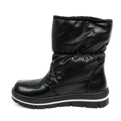 Women's demi-season high boots isolated on white background