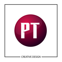 Initial Letter PT Logo Template Design Vector Illustration