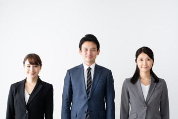 portrait of asian businessgroup on white background