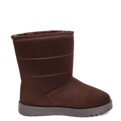 Women's demi-season high boots isolated on white background