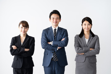 portrait of asian businessgroup on white background